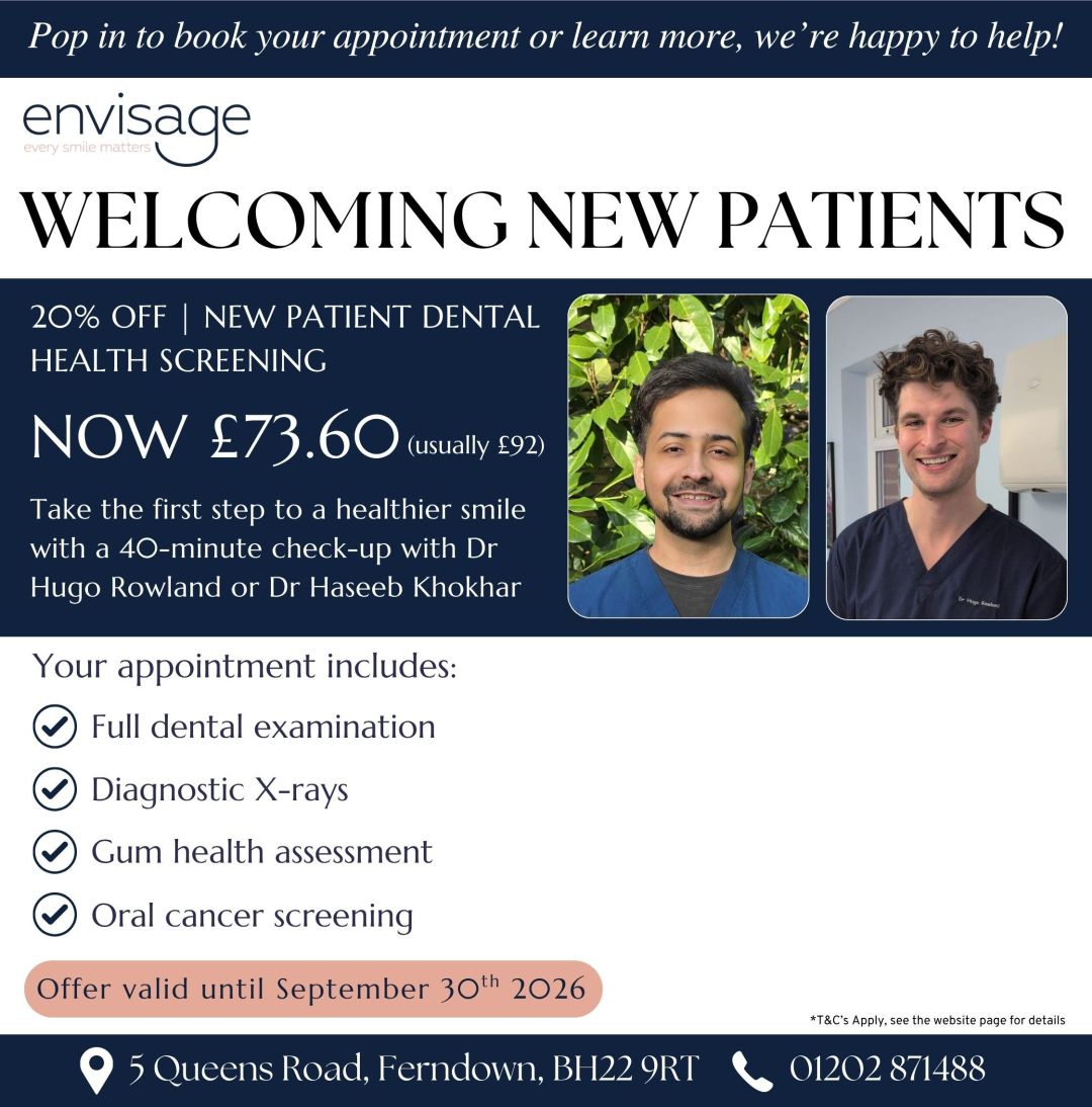 New Patient Dental Health Screening With Dr Hugo Rowland or Dr Haseeb Khokhar | Now £73.60 (usually £92)